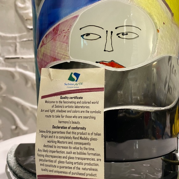 ✨Sebino Arte Italy Fused Art Glass Lamp - Handcrafted Beauty ✨ - Picture 4 of 10